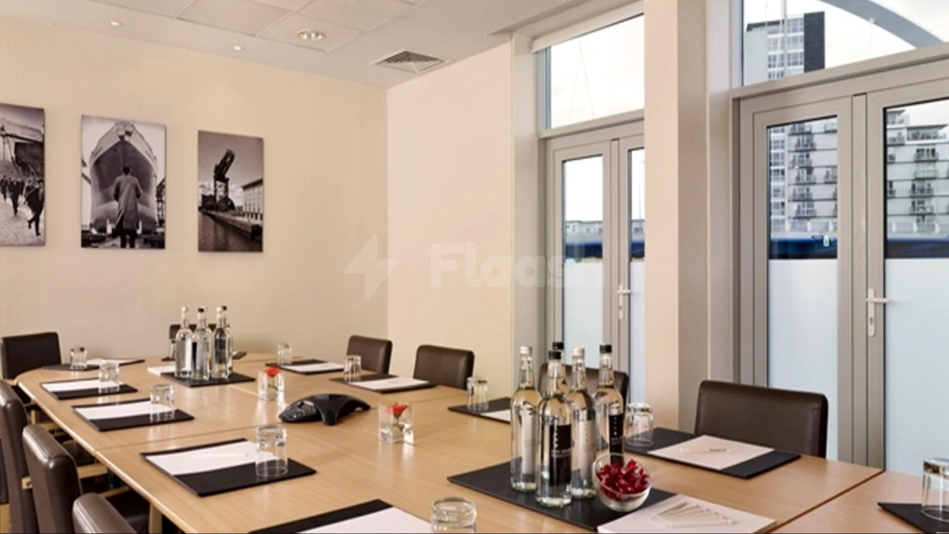 Conference room at Hilton Garden Inn Al Khobar, Al Khobar, with framed black-and-white art on walls