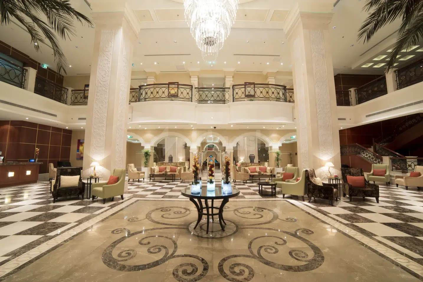 Entrance Hall / Reception Desk at Crowne Plaza Al Khobar in Al Khobar, shown within the event venue setting