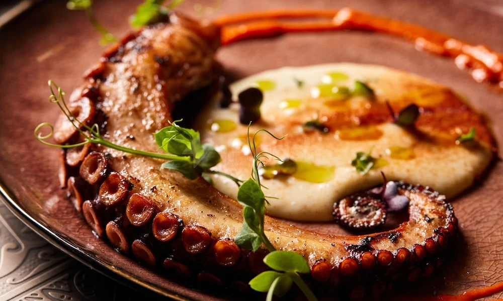 Grilled octopus dish at InterContinental Ras Al Khaimah Mina Al Arab Resort and Spa, Ras el Khaïmah